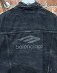 BALENCIAGA FW22 3B DISTRESSED DENIM JACKET ‘BLACK’