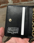 MAISON MARGIELA FOUR STITCH CARD HOLDER KEYCHAIN WALLET ‘BLACK’
