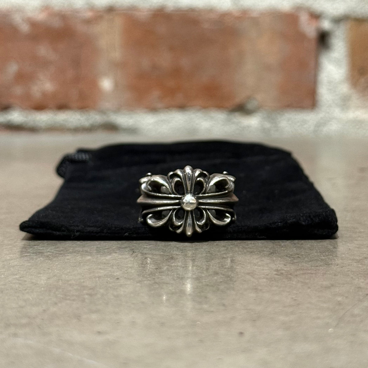 CHROME HEARTS DOUBLE FLORAL RING ‘SILVER’