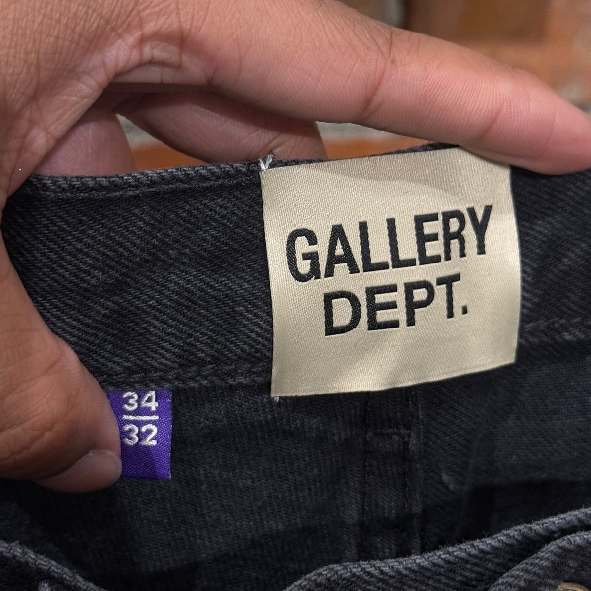 GALLERY DEPT. TWISTED WIDE LEG DENIM ‘BLACK’