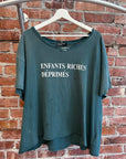 ENFANTS RICHES DÉPRIMÉS FW24 DISTRESSED LOGO TEE ‘GREEN’