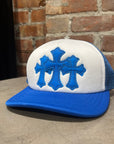 CHROME HEARTS KING TACO TRIPLE CROSS TRUCKER ‘BLUE’