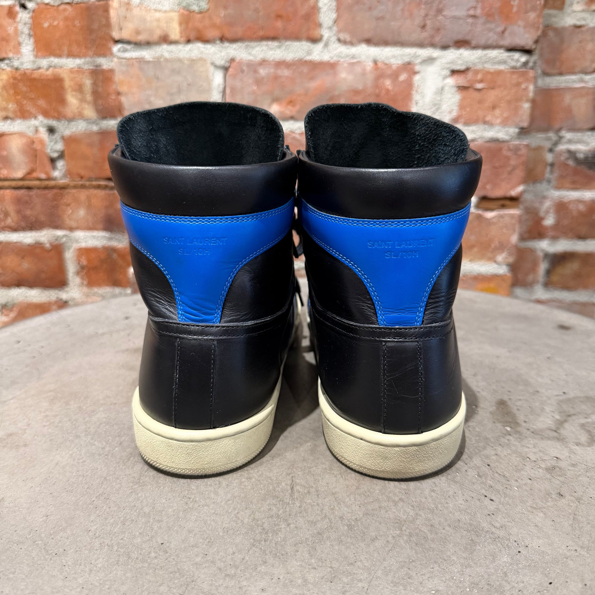 SAINT LAURENT PARIS SL/10 HIGHTOP SNEAKER ‘BLUE/BLACK’