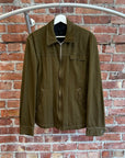 CDG HOMME PLUS REVERSIBLE FRILL LINED WORK JACKET ‘OLIVE’