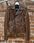 BALENCIAGA FW10 BIKER LEATHER JACKET ‘BROWN’