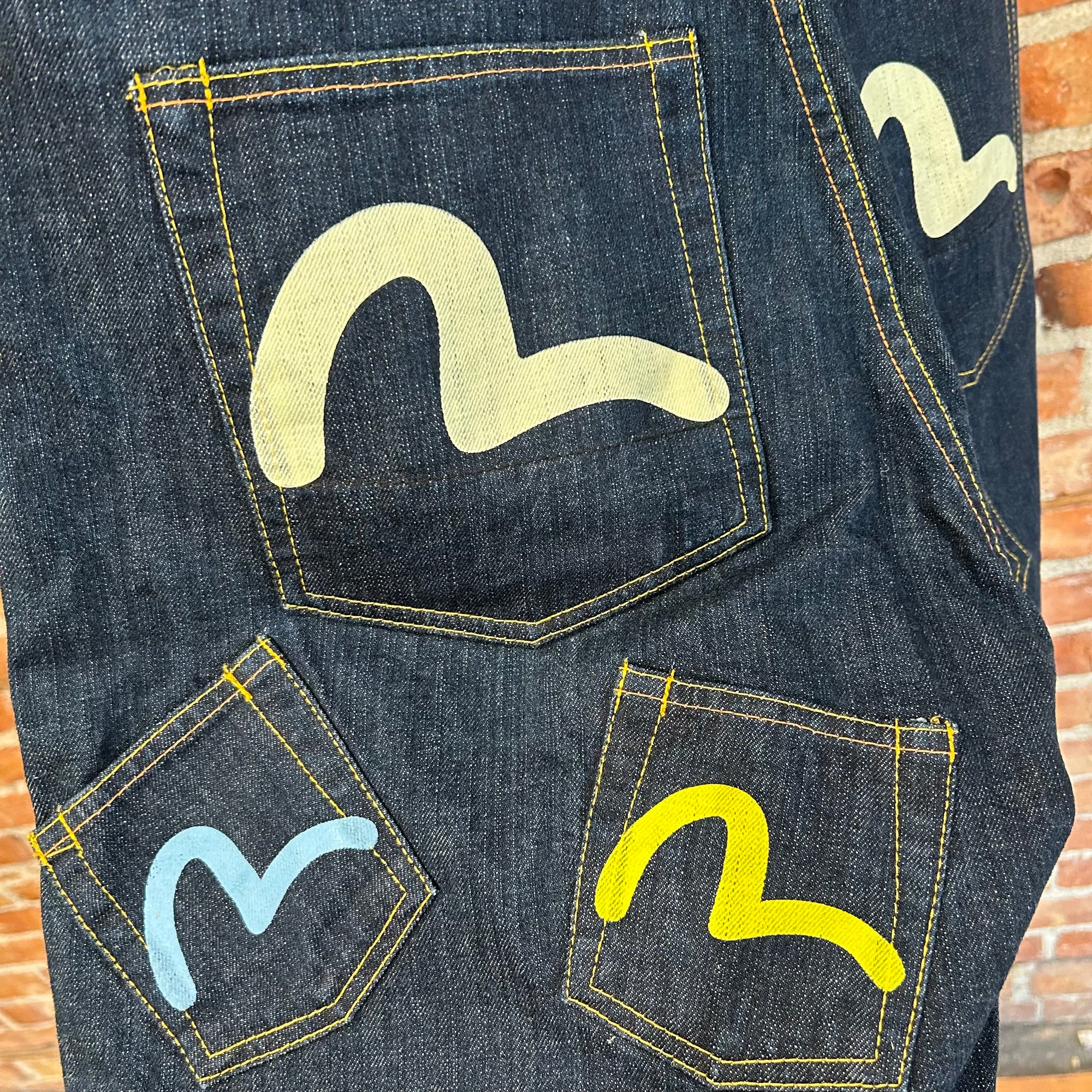 EVISU MULTIPOCKET GULL SHORTS 'INDIGO'
