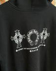CHROME HEARTS THERMAL HORSESHOE 3-ICON ZIP HOODIE ‘BLACK’