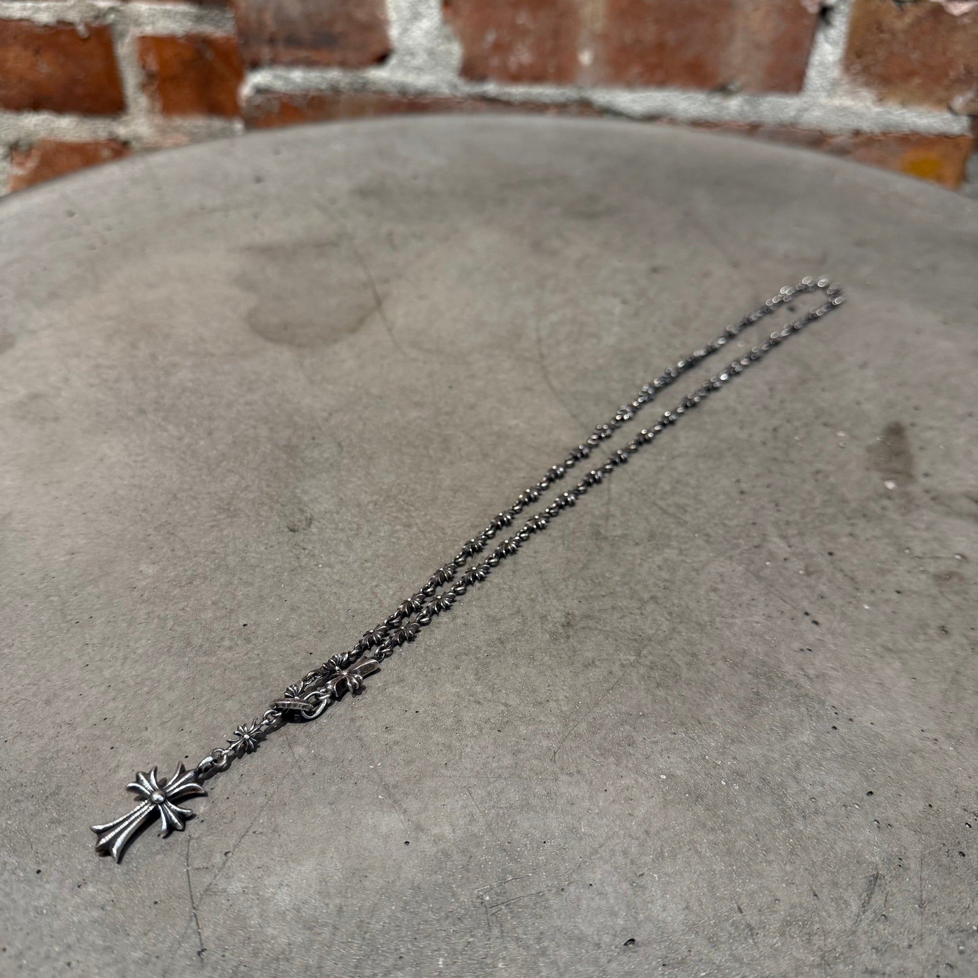 CHROME HEARTS TINY-E ROSARY NECKLACE 'SILVER'