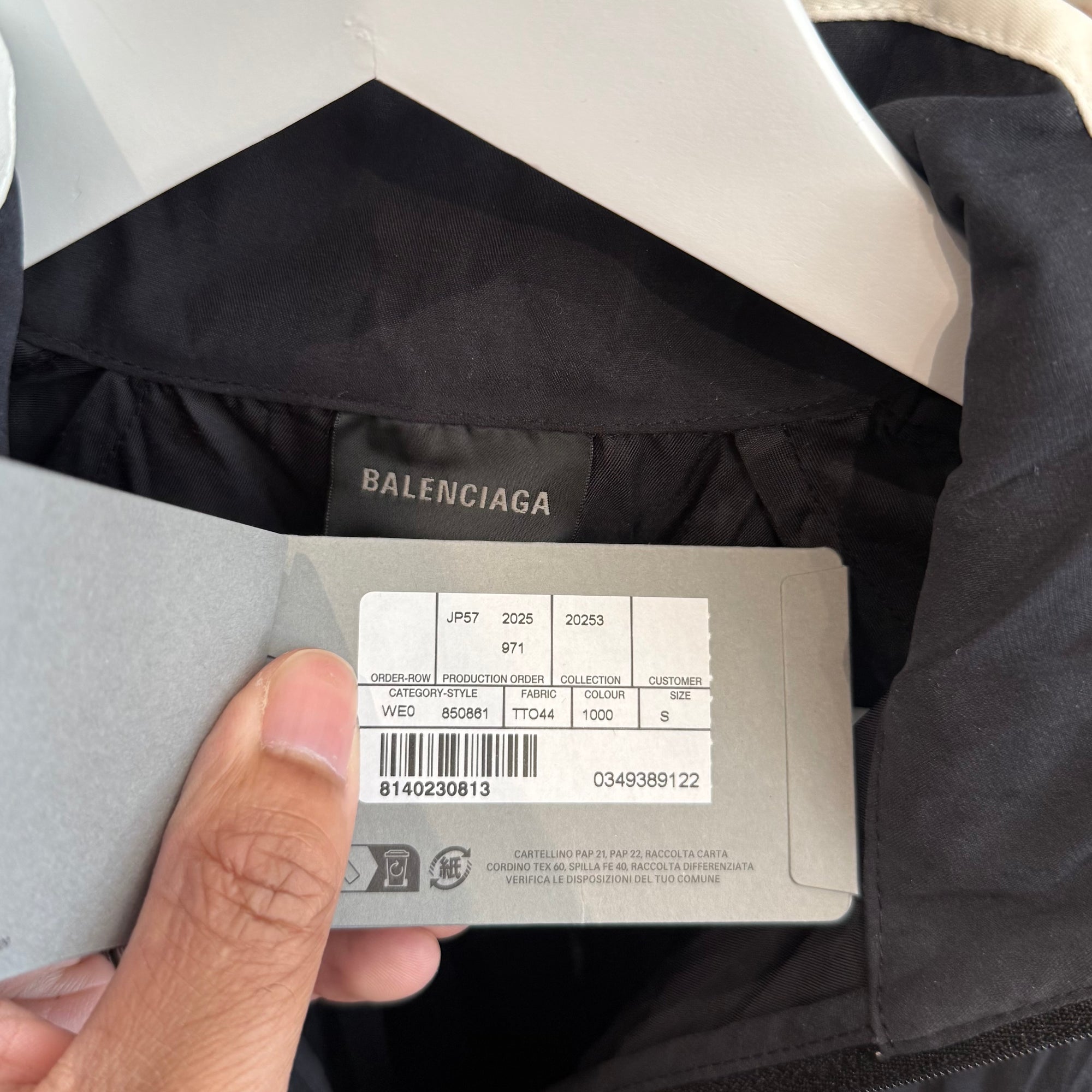 BALENCIAGA SS25 3B SPORTS ICON LOGO TRACK JACKET ‘BLACK’