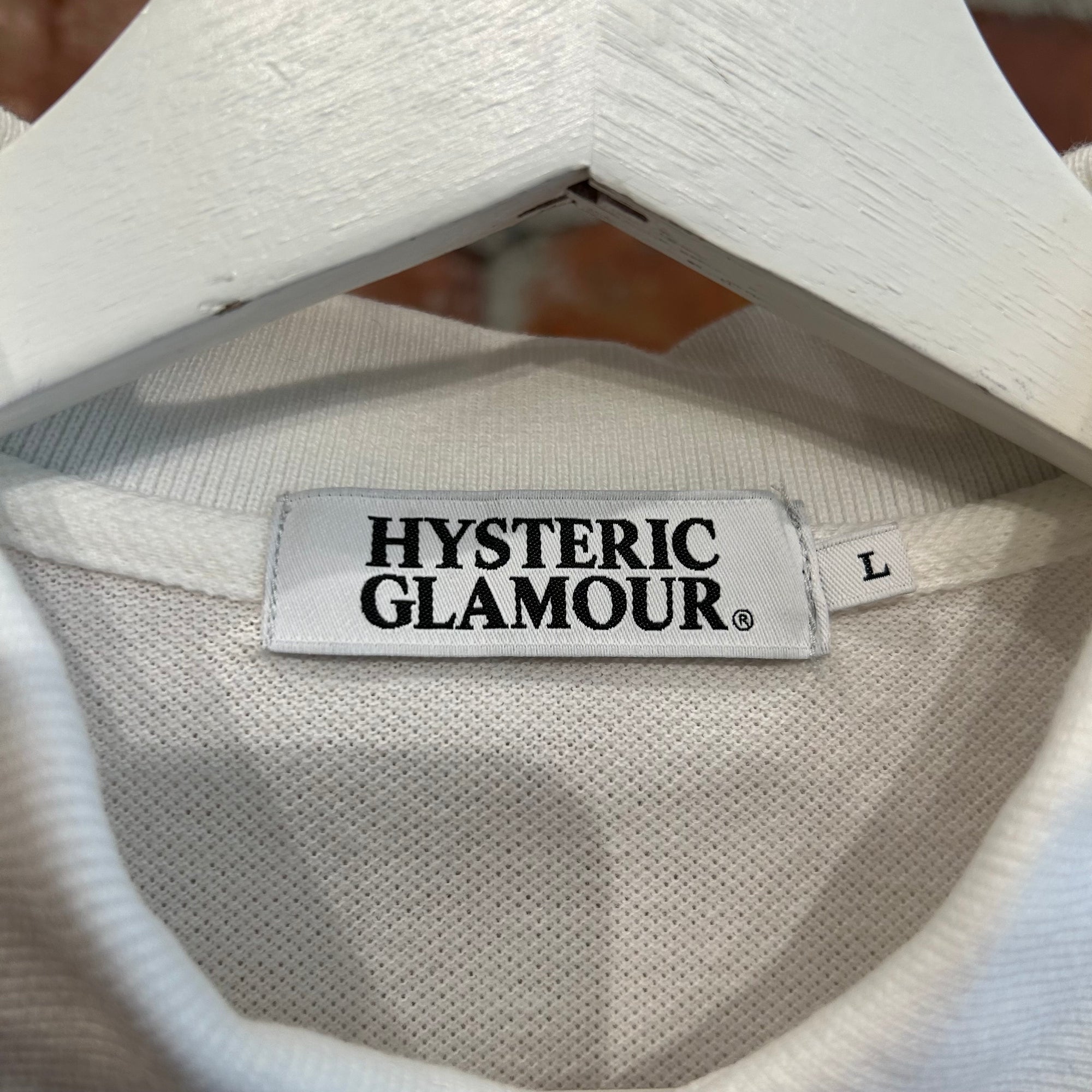 HYSTERIC GLAMOUR ROVER POLO 'WHITE/GREEN'