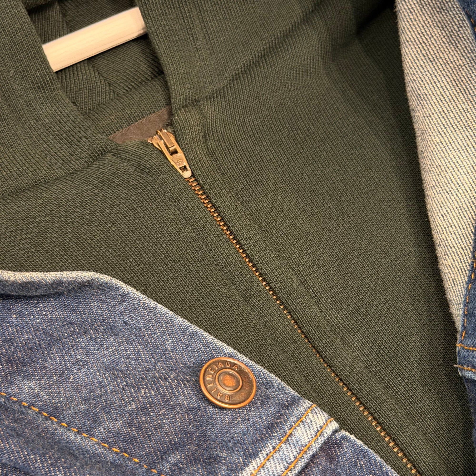 BALENCIAGA FW18 TWINSET DENIM JACKET ‘MULTI’