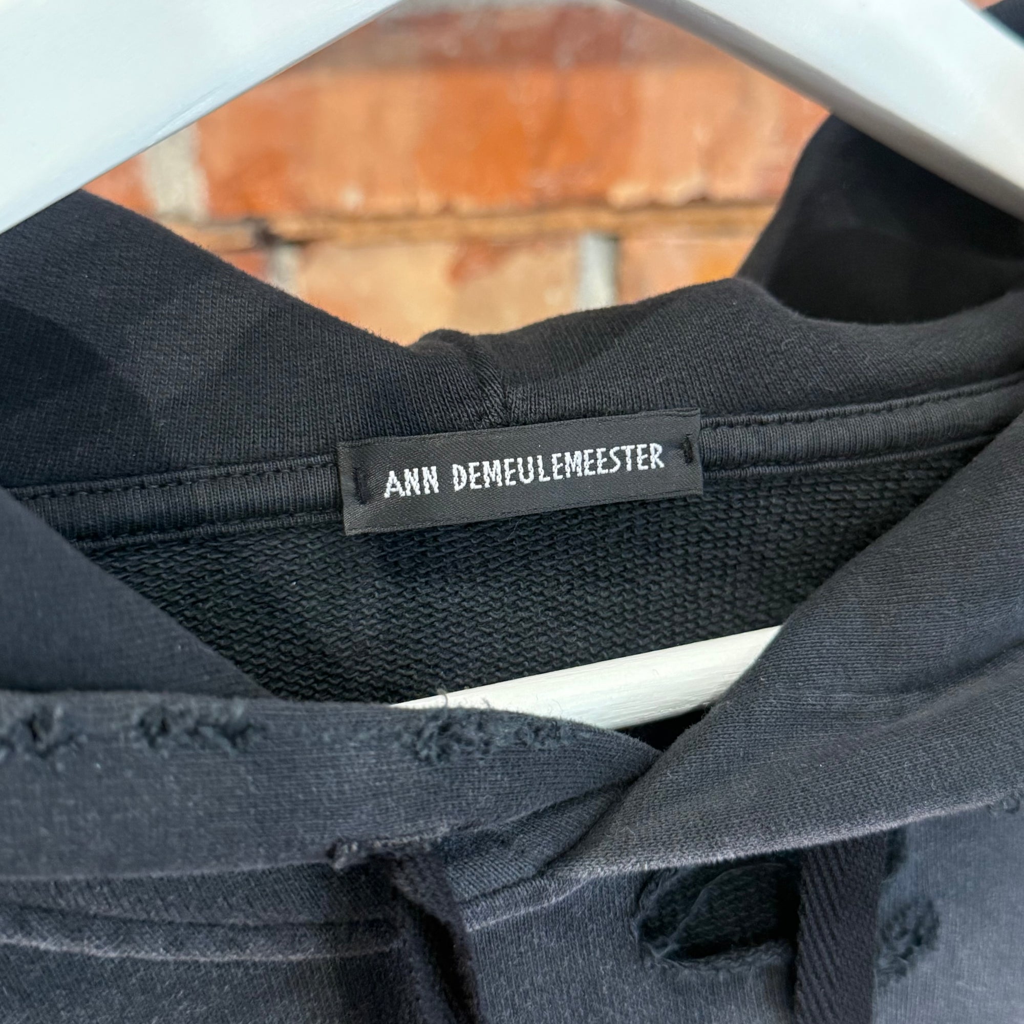 ANN DEMEULEMEESTER PATCHWORK VINTAGE HOODIE ‘VINTAGE BLACK’