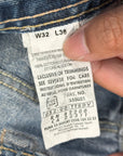 EVISU X PUMA THRASHED STRAIGHT LEG DENIM 'BLUE/MINT'