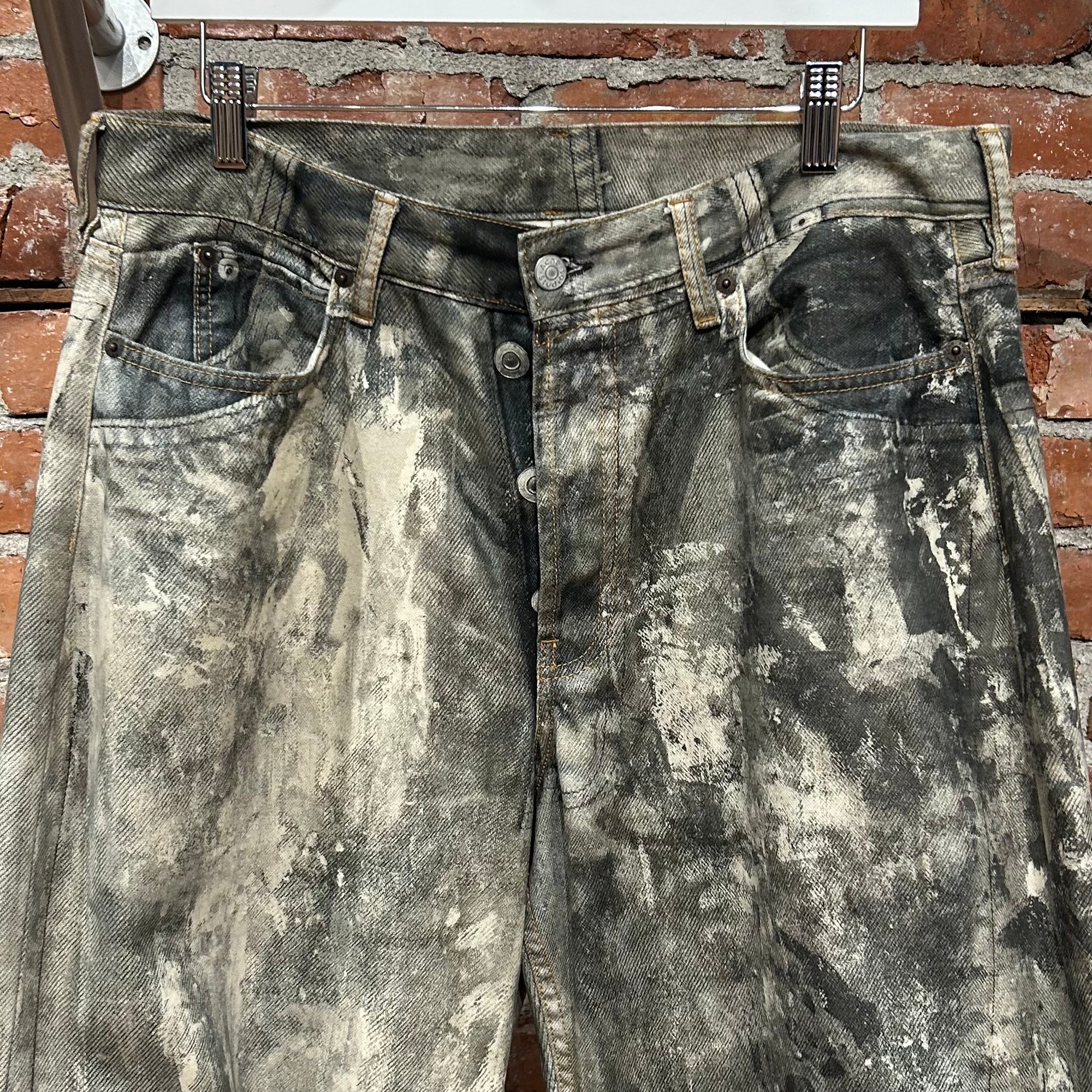 ACNE STUDIOS 1981 TROMPE SPLATTER DENIM ‘STONE’
