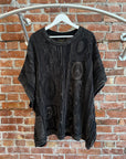 KAPITAL BORO KNIT PONCHO ‘BLACK’