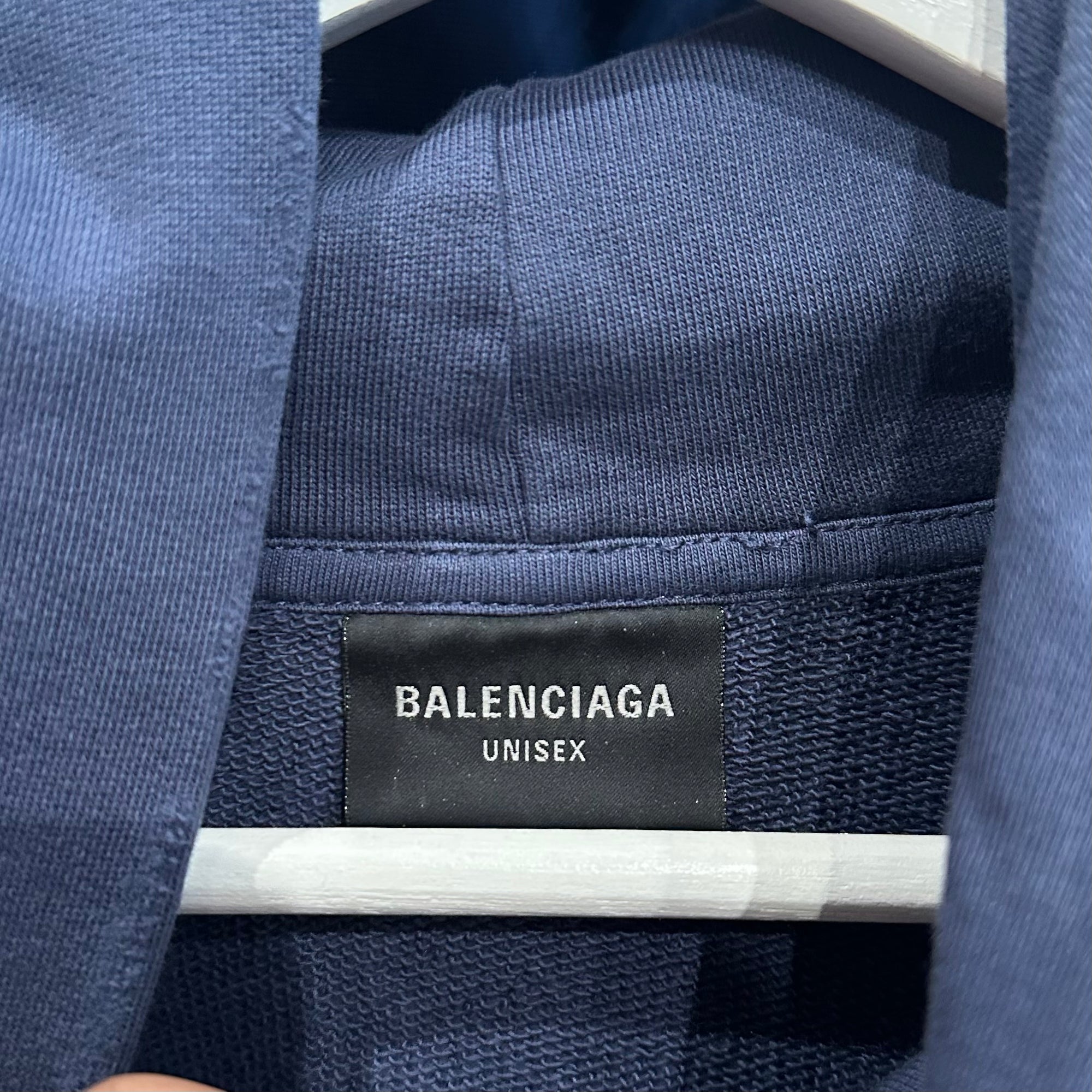 BALENCIAGA FW24 BB CRYPTO LOGO HOODIE ‘NAVY’