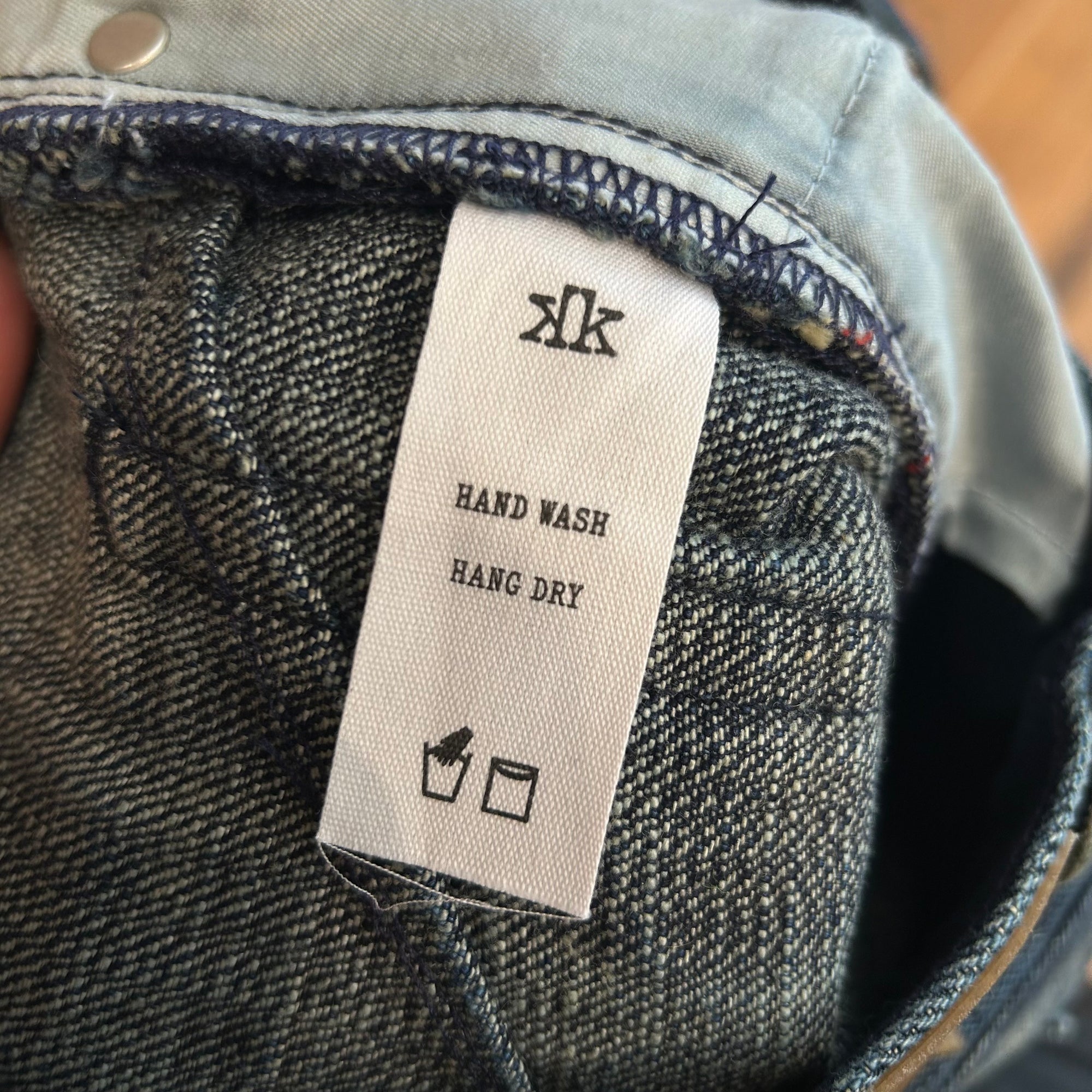 K-TWO STUDIOS MUDWASH BAGGY STRAIGHT DENIM ‘BLUE’