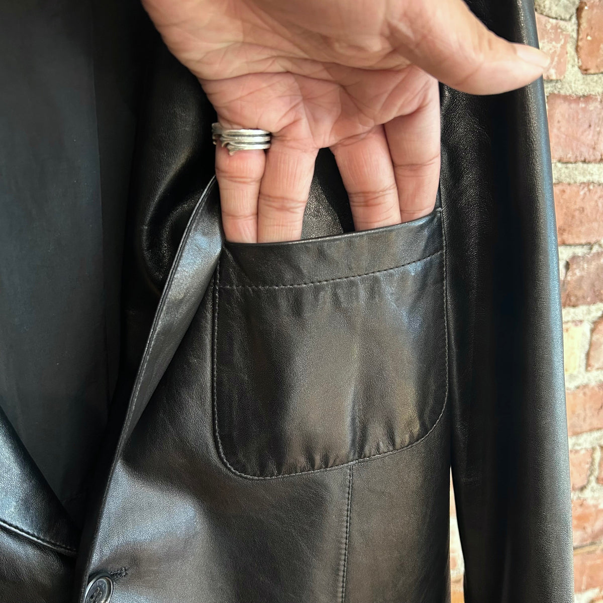 PRADA FW00 LEATHER LAMBSKIN SPORT COAT ‘BLACK’