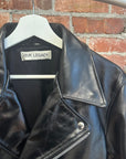OUR LEGACY HELLRAISER LEATHER BIKER JACKET ‘BLACK’