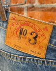 EVISU LOT 005 OFFSET GULL PRINT DENIM ‘BLUE/IVORY’