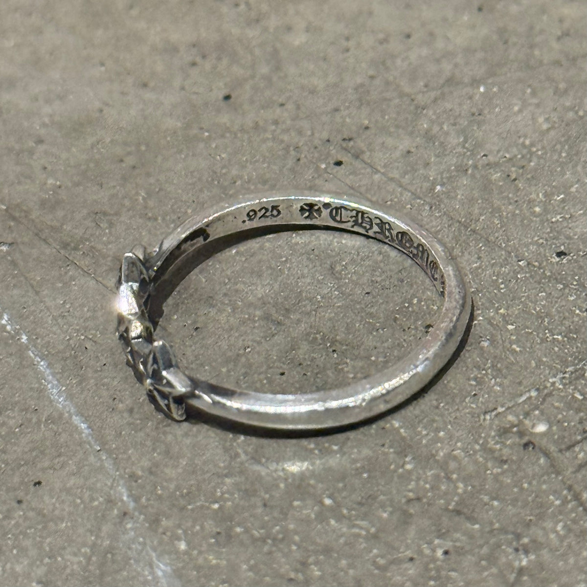 CHROME HEARTS TRIPLE STAR BUBBLEGUM RING ‘SILVER’