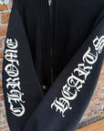 CHROME HEARTS VINTAGE THERMAL HORSESHOE ZIP HOODIE ‘BLACK’