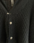 CHROME HEARTS CROPPED KNIT CARDIGAN  ‘BLACK’