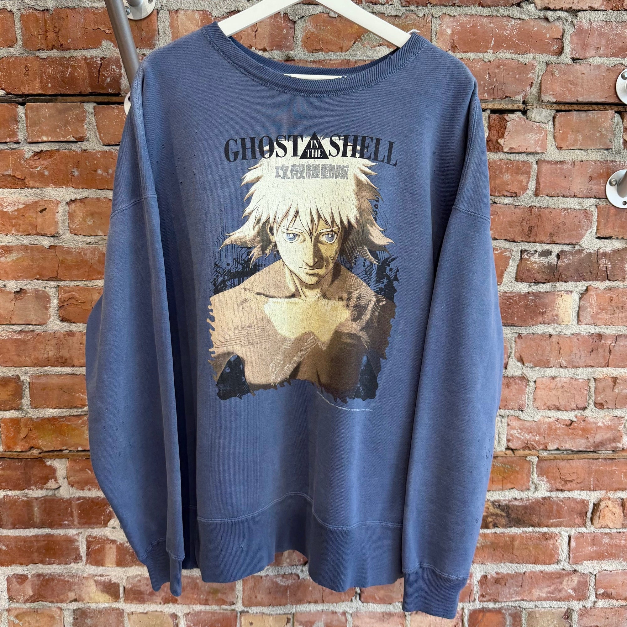 SAINT MICHAEL GHOST IN THE SHELL CREWNECK ‘BLUE’