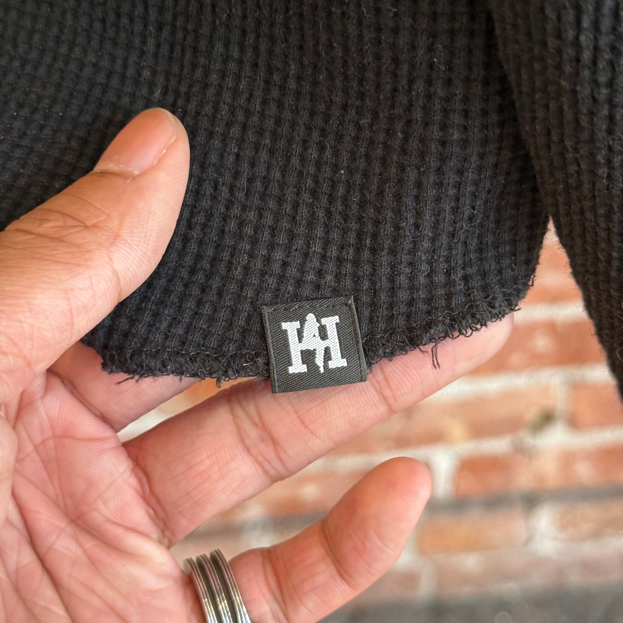 HYSTERIC GLAMOUR DOLLY WAFFLE THERMAL LONGSLEEVE ‘BLACK’