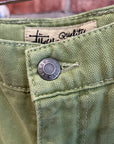 STUSSY DOUBLE KNEE CARPENTER PANTS ‘GREEN’