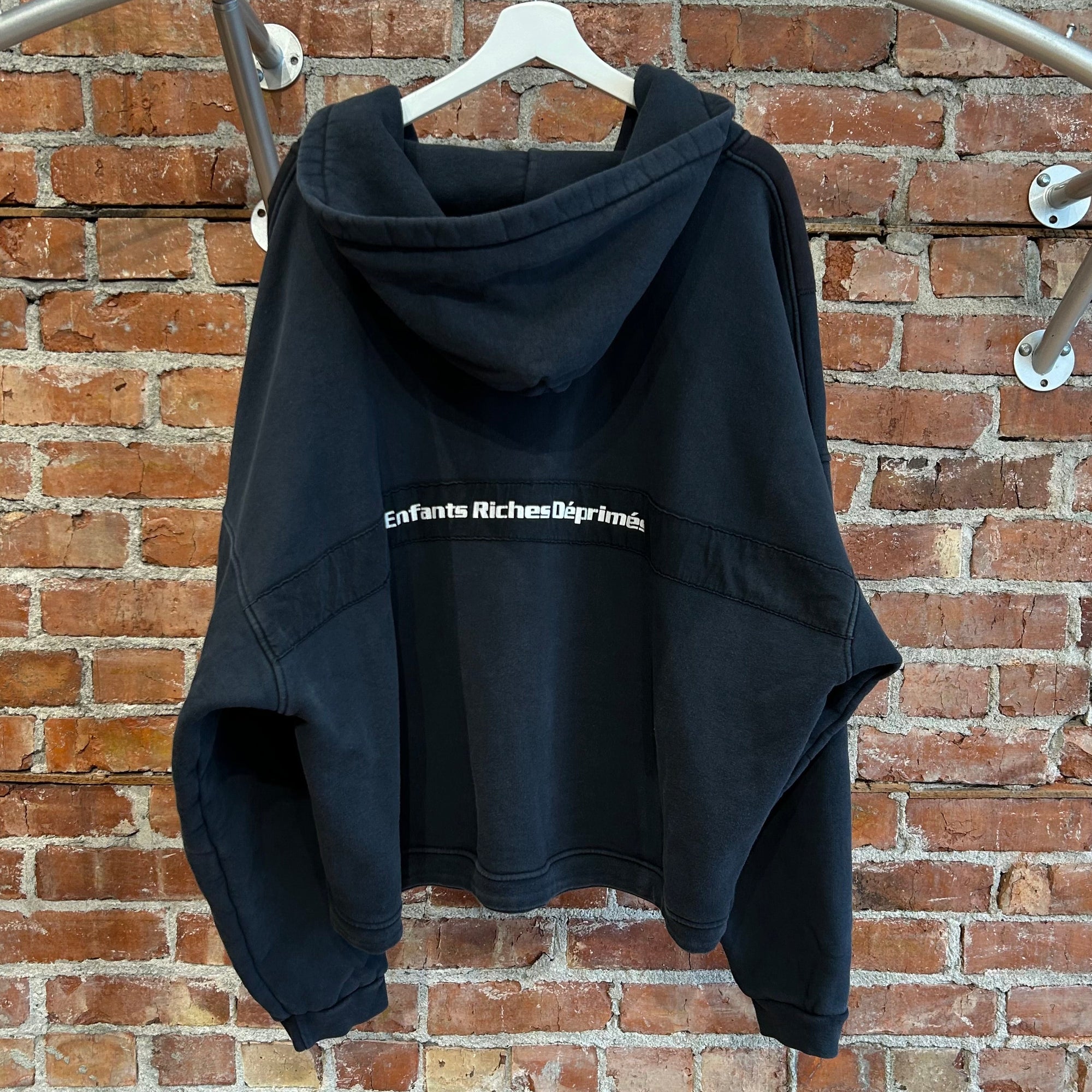 ENFANTS RICHES DEPRIMES FW24 COLUMBINE GOD ZIP HOODIE ‘BLACK/NAVY’