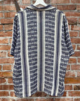 NEEDLES CABANA PAPILLON STRIPE SHIRT ‘CREAM/PURPLE’