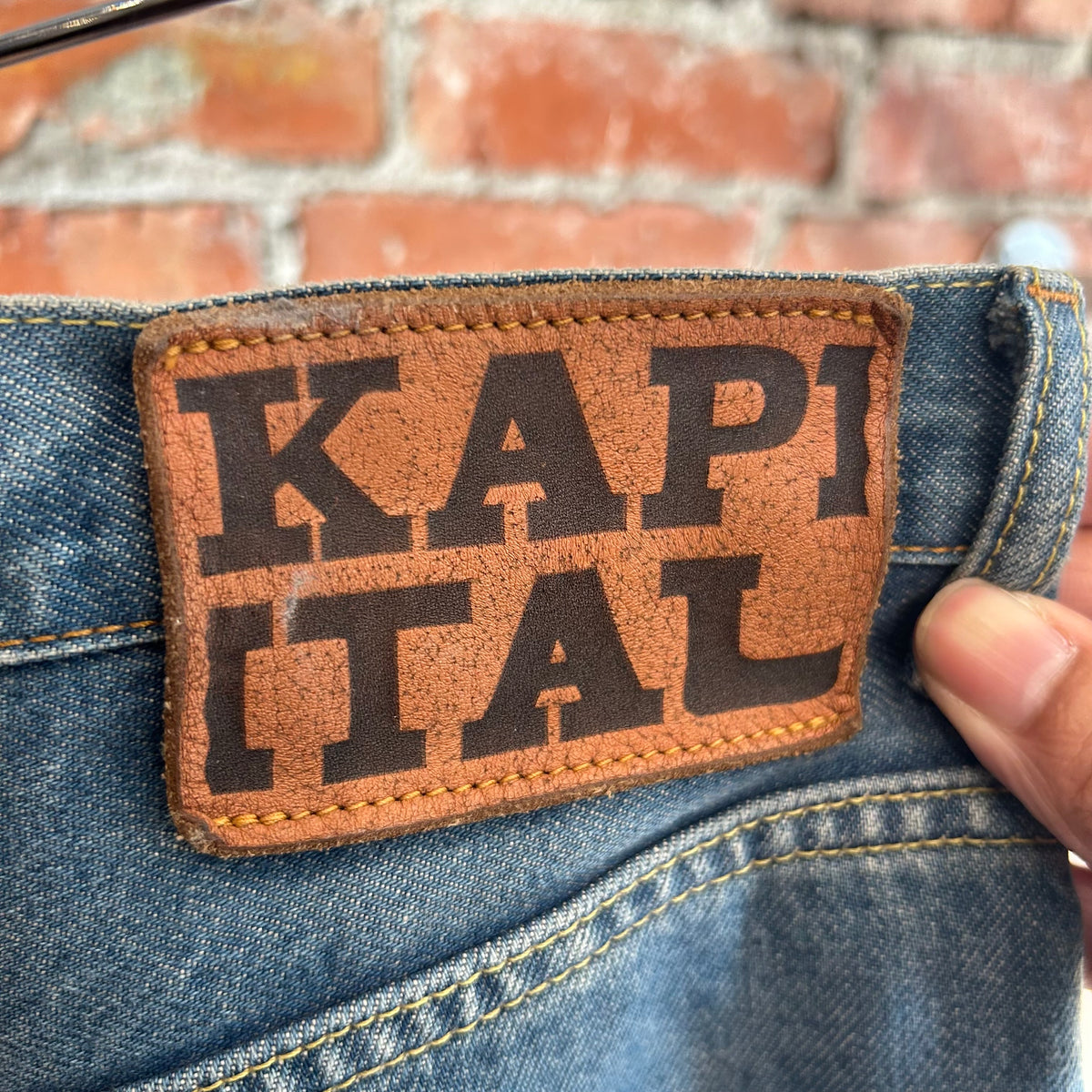 KAPITAL KOUNTRY OKABILLY FLARED PATCHWORK DENIM ‘BLUE’
