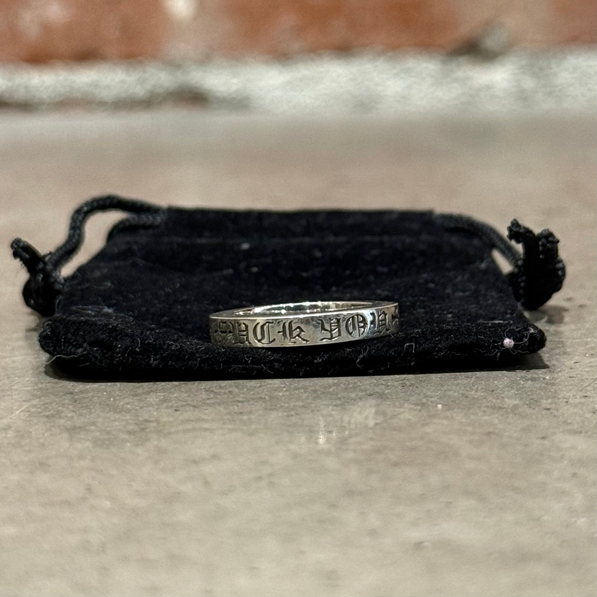 CHROME HEARTS 3MM F*CK YOU SPACER ‘SILVER