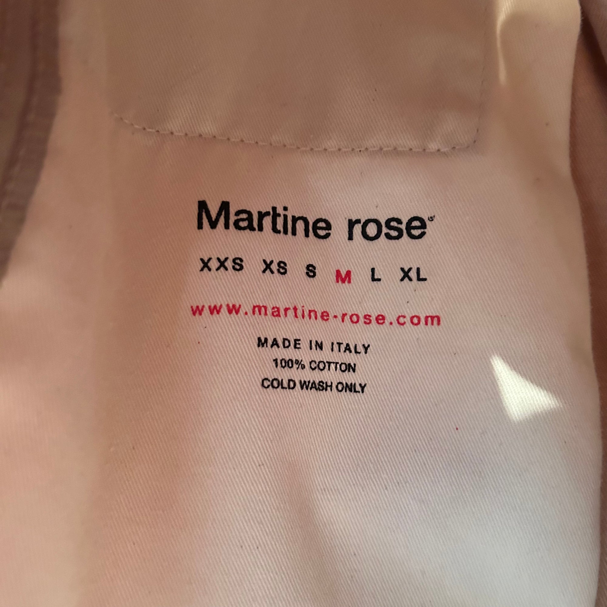 MARTINE ROSE SPORT CHINO TROUSERS ‘SAND’