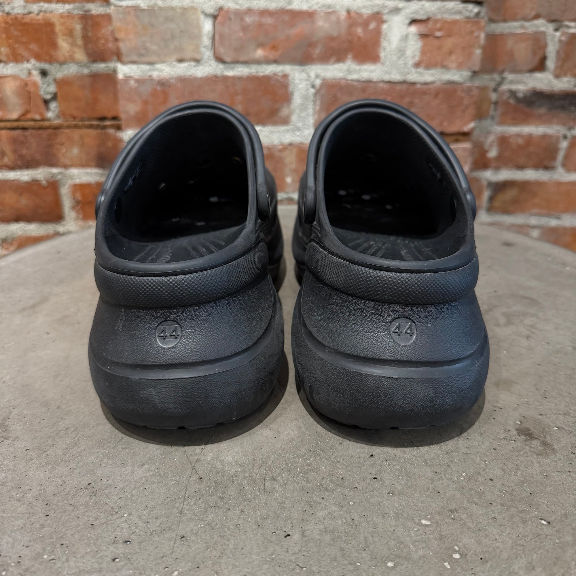 BALENCIAGA X CROCS EMBELLISHED RUBBER MULES ‘BLACK’
