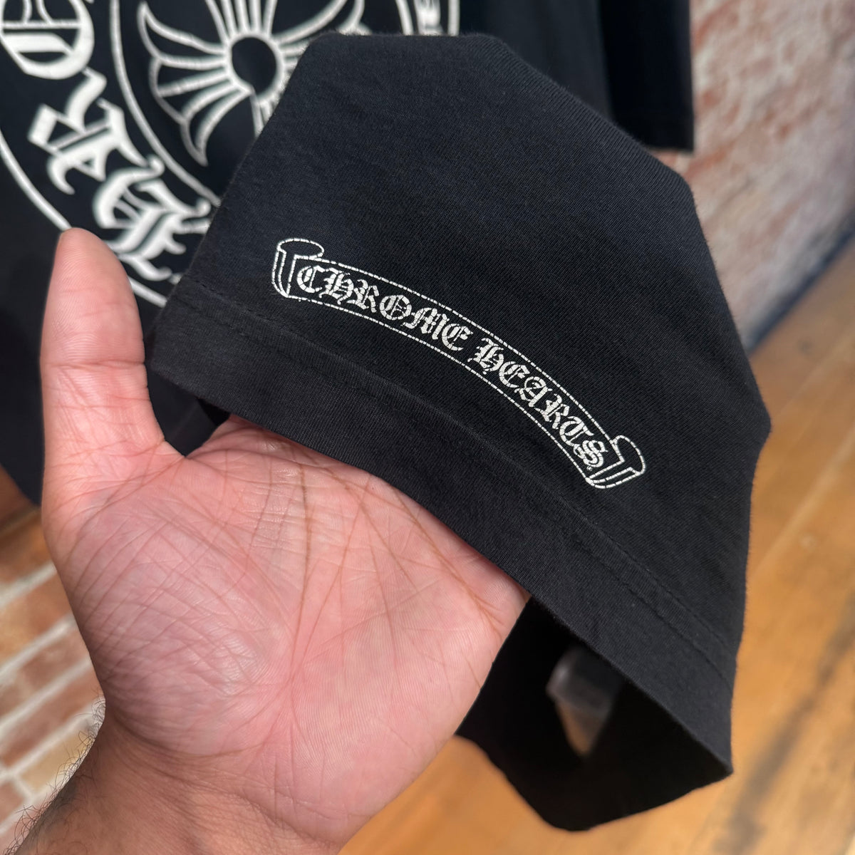 CHROME HEARTS HORSESHOE LOGO POCKET TEE ‘BLACK’