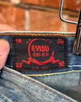 EVISU EU EXCLUSIVE THRASHED DENIM 'VINTAGE BLUE/IVORY'