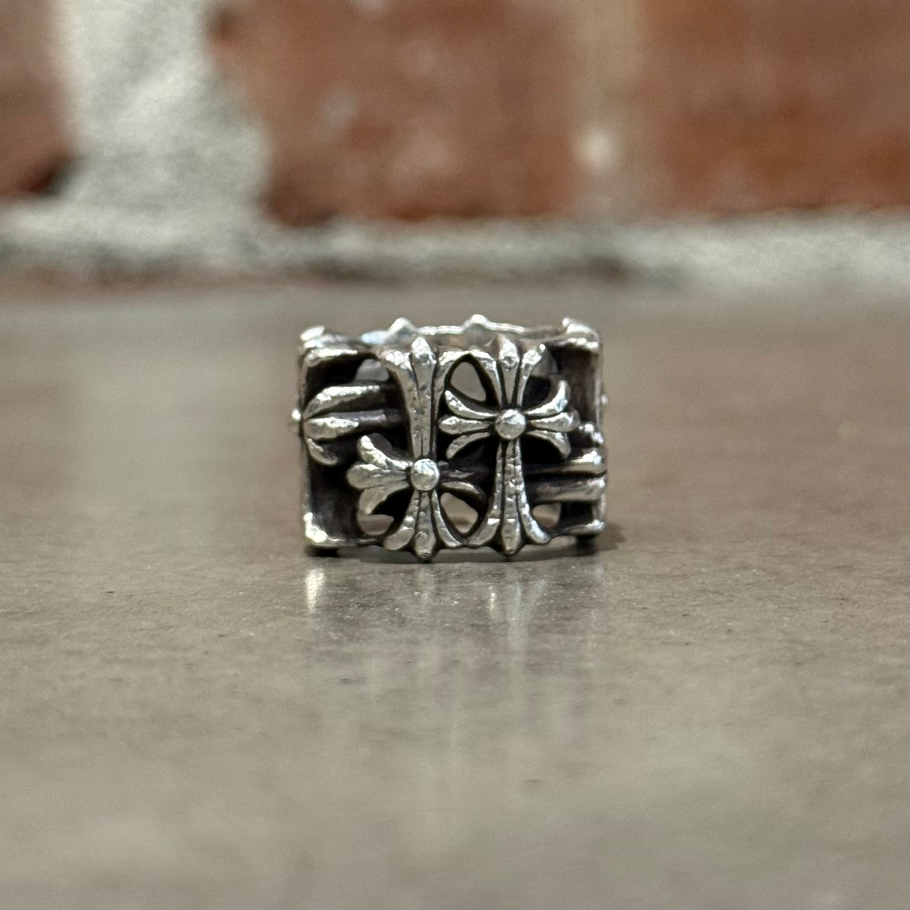 CHROME HEARTS SQUARE CEMETERY RING ‘SILVER’