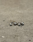 CHROME HEARTS MINI DOUBLE CROSSBALL EARRINGS ‘SILVER’
