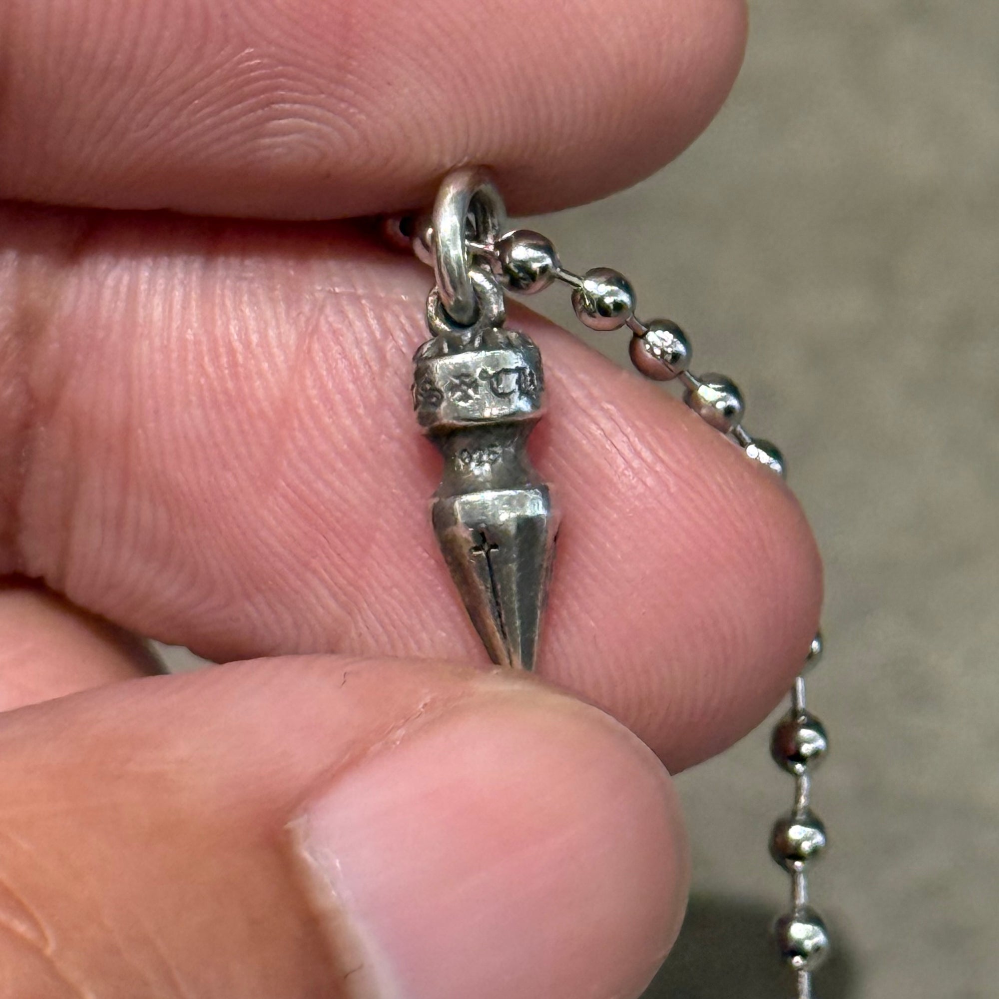 CHROME HEARTS SPIKE DROP NEKCLACE ‘SILVER’