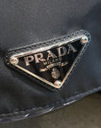 PRADA RE-NYLON BADGE BASEBALL CAP ‘BLACK’