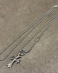 CHROME HEARTS TINY CROSS NECKLACE ‘SILVER’