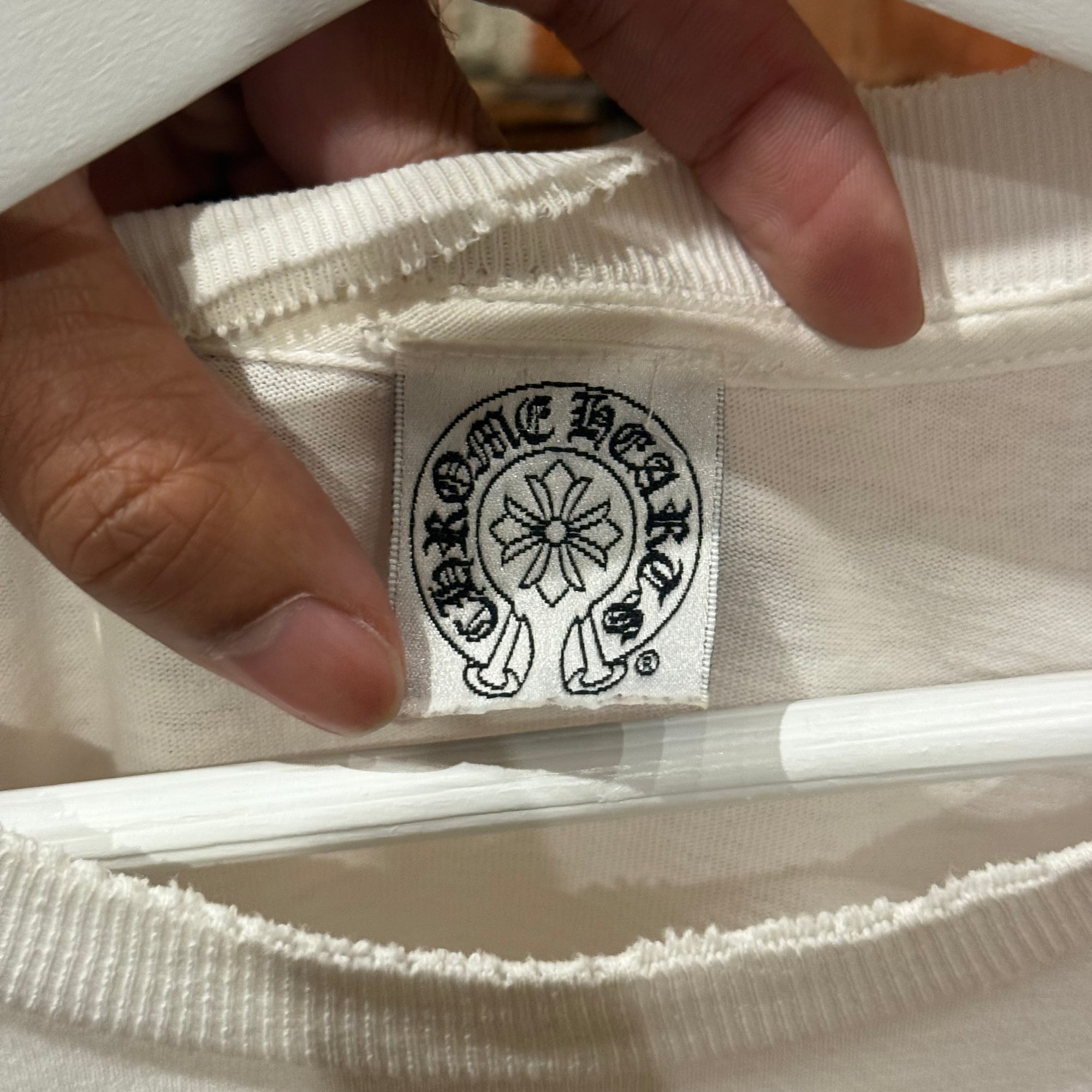 CHROME HEARTS VINTAGE T-BAR MULTILOGO LONGSLEEVE ‘WHITE’