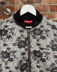 SUPREME SS17 QUILTED LACE FLORAL BOMBER ‘GREY’
