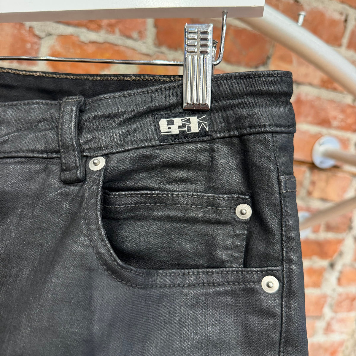 RICK OWENS SS21 PLEGETHON DRKSHDW WAXED DETROIT DENIM ‘BLACK’