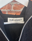 OUR LEGACY FULL ZIP MOHAIR HOODIE ‘BLACK’