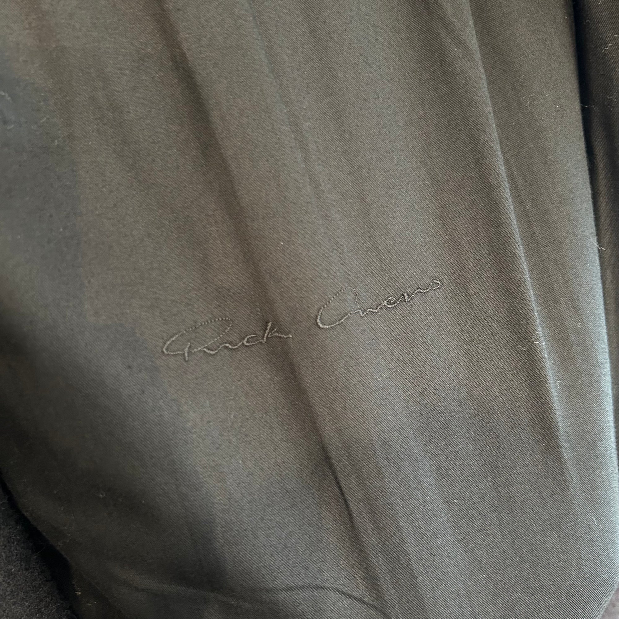 RICK OWENS SS25 VIRGIN WOOL BELTED COAT ‘BLACK’