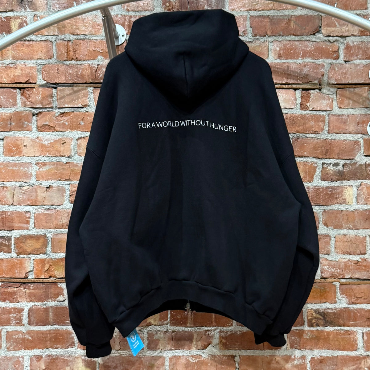 BALENCIAGA FW24 WORLD FOOD PROGRAMME ZIP HOODIE ‘BLACK’