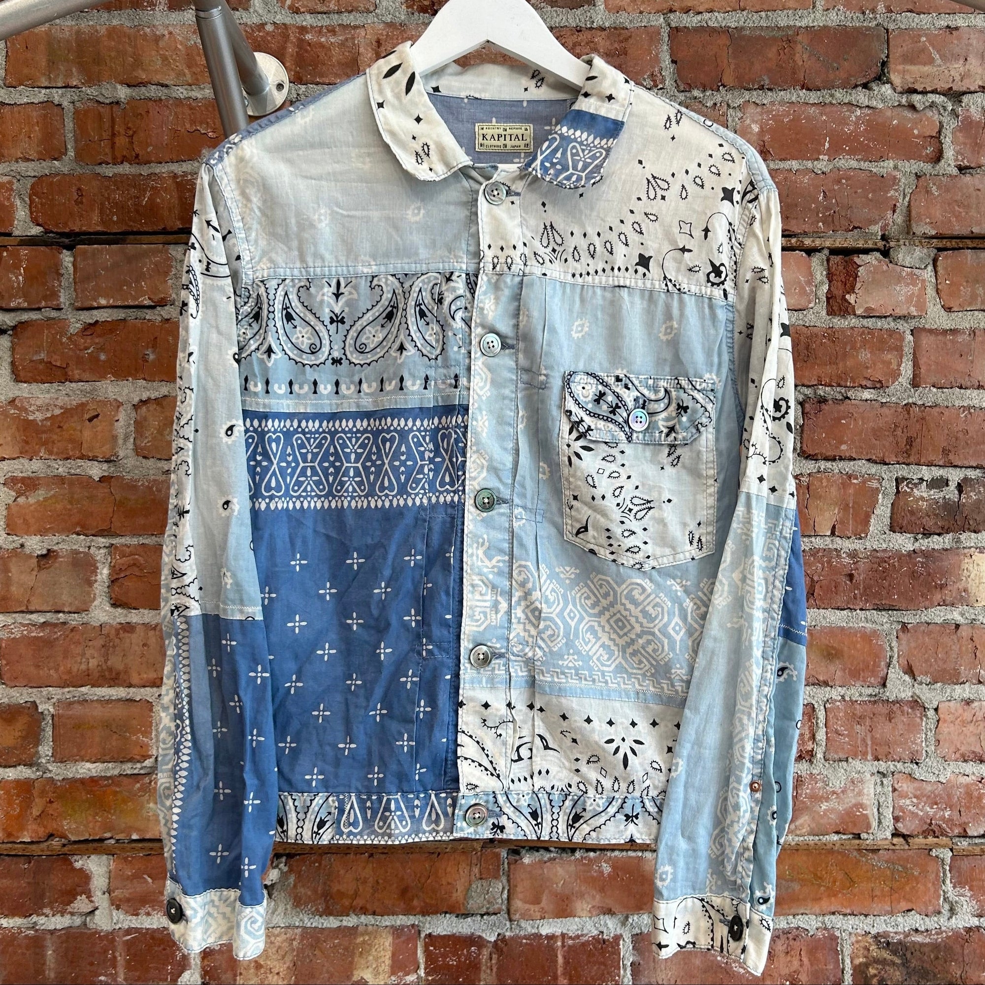 KAPITAL VINTAGE BANDANA 1ST TRUCKER JACKET ‘BLUE’